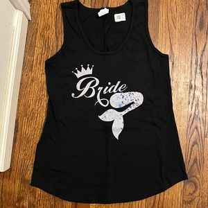 “Bride” Tank Top with Mermaid Tail